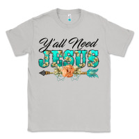 Moon Dust y'all need jesus arrow lily flowers Classic Tee - BarkalooDesign
