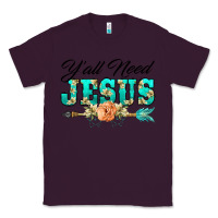 Plum y'all need jesus arrow lily flowers Classic Tee - BarkalooDesign