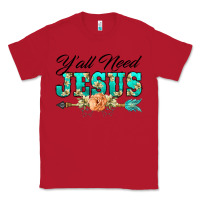 Red y'all need jesus arrow lily flowers Classic Tee - BarkalooDesign