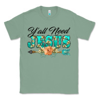 Sage y'all need jesus arrow lily flowers Classic Tee - BarkalooDesign
