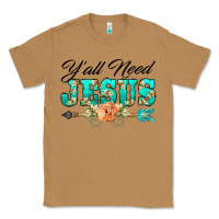 Toasted Coconut y'all need jesus arrow lily flowers Classic Tee - BarkalooDesign
