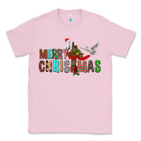 Bubblegum Pink Merry christmas cross Classic Tee - FaDigitalArtStudio