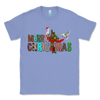 Colony Blue Merry christmas cross Classic Tee - FaDigitalArtStudio