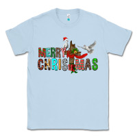 Dusty Blue Merry christmas cross Classic Tee - FaDigitalArtStudio