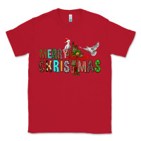 Red Merry christmas cross Classic Tee - FaDigitalArtStudio