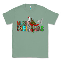 Sage Merry christmas cross Classic Tee - FaDigitalArtStudio