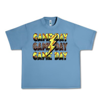 Pebble Blue game day game day softball lightning bolt Urban Heavy Tee - Zillion Design Studio