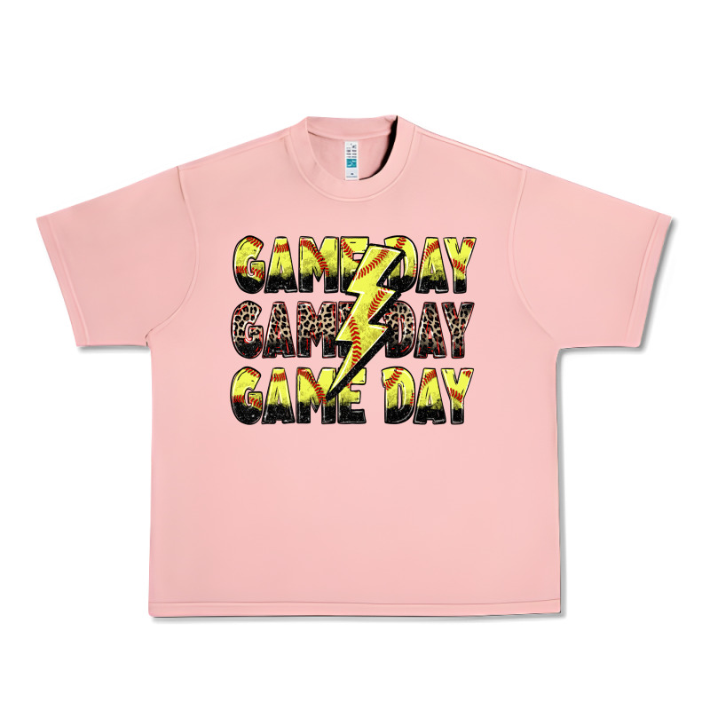 Game Day Game Day Softball Lightning Bolt Urban Heavy Tee by Zillion Design Studio | Teevron