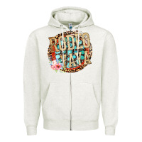 Oatmeal Heather rodeo yaya Zipper Hoodie - RacoonDesign