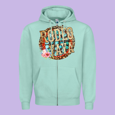 Rodeo Yaya Zipper Hoodie Designed By Racoondesign