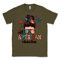 Army Green all american mama messy bun Classic Tee - Zillion Design Studio