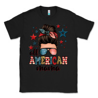 Black all american mama messy bun Classic Tee - Zillion Design Studio