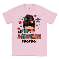 Bubblegum Pink all american mama messy bun Classic Tee - Zillion Design Studio