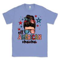 Colony Blue all american mama messy bun Classic Tee - Zillion Design Studio