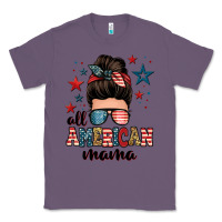Lavender all american mama messy bun Classic Tee - Zillion Design Studio