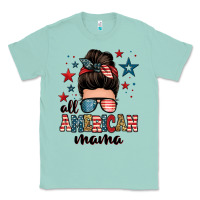 Seafoam all american mama messy bun Classic Tee - Zillion Design Studio