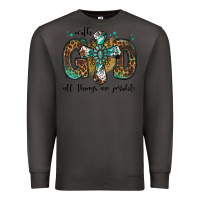 Smoke with god all things are possible gemstone cross Premium Sweatshirt - Jasminsmagicworld