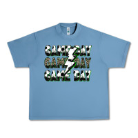 Pebble Blue game day game day soccer lightning bolt Urban Heavy Tee - Zillion Design Studio