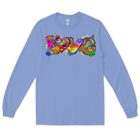 Colony Blue love autism Long Sleeve Tee - Zillion Design Studio