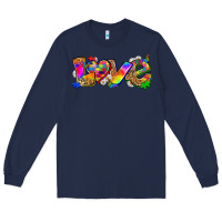 Navy love autism Long Sleeve Tee - Zillion Design Studio