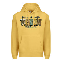 Antique Gold she speaks with wisdom proverbs 31 26 Premium Hoodie - NancyCooperArtShop
