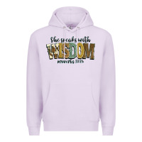 She Speaks With Wisdom Proverbs 31 26 Premium Hoodie | Teevron