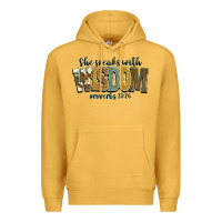 Mustard she speaks with wisdom proverbs 31 26 Premium Hoodie - NancyCooperArtShop