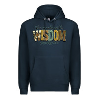 Navy she speaks with wisdom proverbs 31 26 Premium Hoodie - NancyCooperArtShop