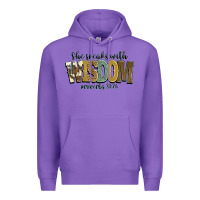 Purple she speaks with wisdom proverbs 31 26 Premium Hoodie - NancyCooperArtShop