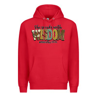 Red she speaks with wisdom proverbs 31 26 Premium Hoodie - NancyCooperArtShop