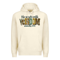 Sandshell she speaks with wisdom proverbs 31 26 Premium Hoodie - NancyCooperArtShop