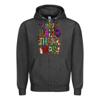 Charcoal Heather happy hallothankmas Zipper Hoodie - FaDigitalArtStudio