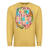 Antique Gold going to therapy is cool Premium Sweatshirt - NancyCooperArtShop