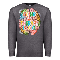 Charcoal Heather going to therapy is cool Premium Sweatshirt - NancyCooperArtShop