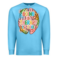 Ocean Blue going to therapy is cool Premium Sweatshirt - NancyCooperArtShop