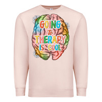 Pale Pink going to therapy is cool Premium Sweatshirt - NancyCooperArtShop