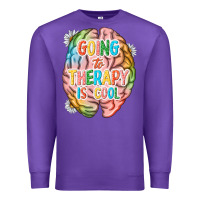 Purple going to therapy is cool Premium Sweatshirt - NancyCooperArtShop