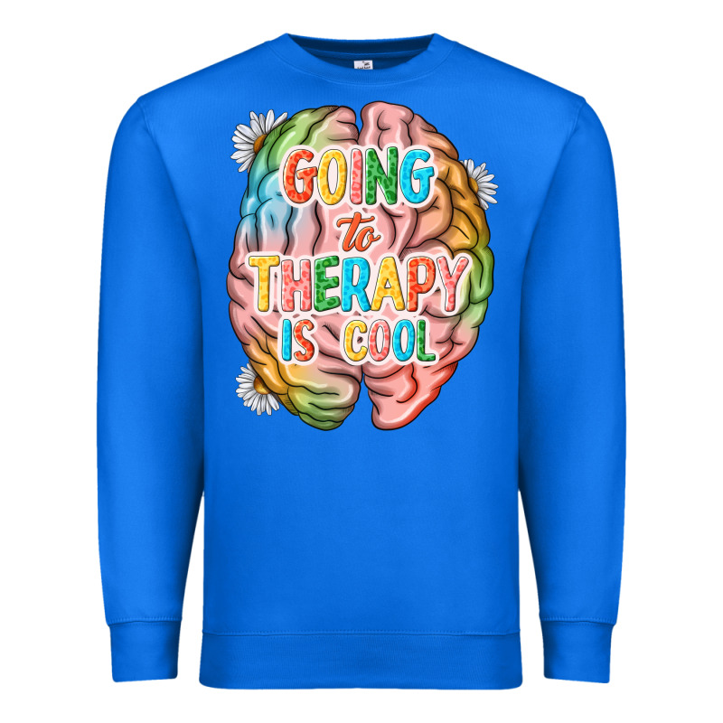 Going To Therapy Is Cool Premium Sweatshirt by NancyCooperArtShop | Teevron