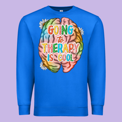 Going To Therapy Is Cool Premium Sweatshirt Designed By Nancycooperartshop