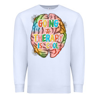 White going to therapy is cool Premium Sweatshirt - NancyCooperArtShop