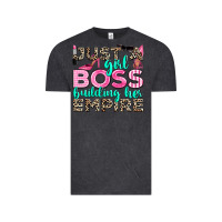 Vintage Black just a girl boss building her empire Vintage Tee - texasbilliewilder
