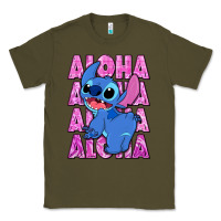 Army Green aloha stitch Classic Tee - Zillion Design Studio