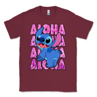 Burgundy aloha stitch Classic Tee - Zillion Design Studio