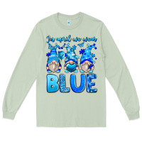 Matcha in april we wear blue autism gnomes Long Sleeve Tee - Zillion Design Studio