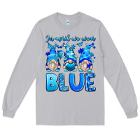 Moon Dust in april we wear blue autism gnomes Long Sleeve Tee - Zillion Design Studio