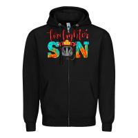 Black firefighter son boy Zipper Hoodie - HRA Design Shop
