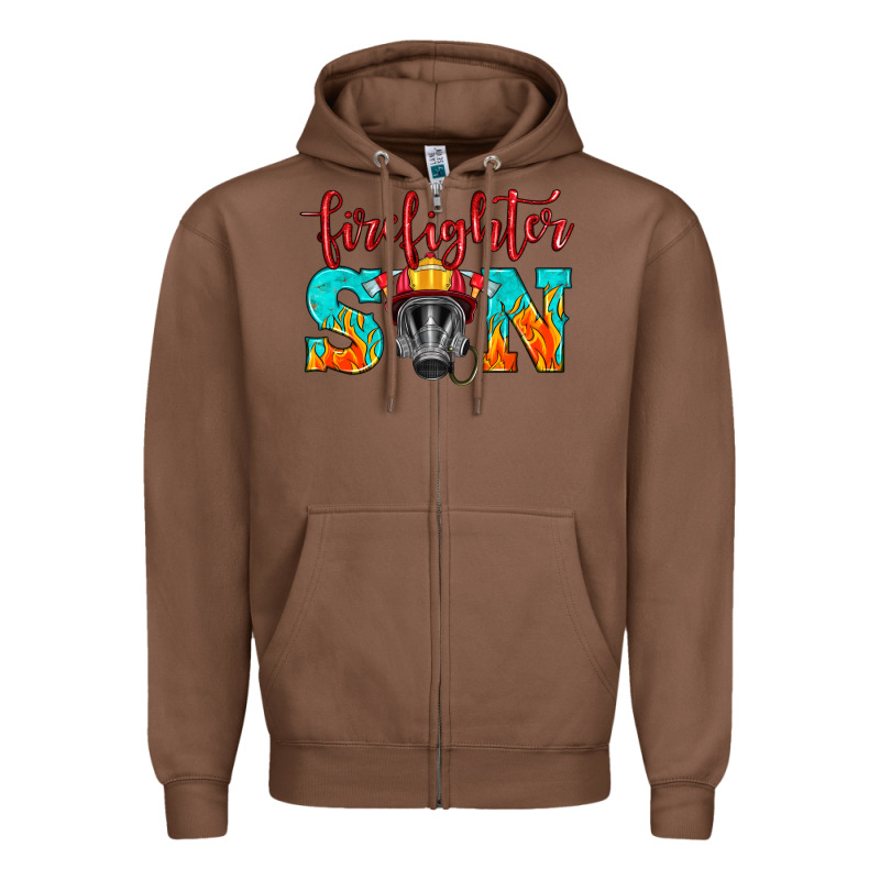 Firefighter Son Boy Zipper Hoodie by HRA Design Shop | Teevron