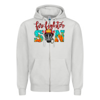 Dove Grey firefighter son boy Zipper Hoodie - HRA Design Shop