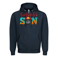 Navy firefighter son boy Zipper Hoodie - HRA Design Shop