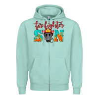Seafoam firefighter son boy Zipper Hoodie - HRA Design Shop